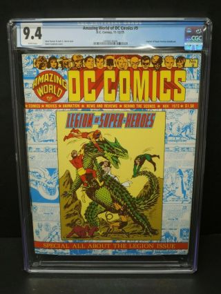 World Of Dc Comics 9 1975 Cgc 9.  4 Wp Legion Of - Heroes Handbook