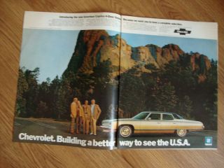 1972 Chevrolet Caprice Sedan At Mt.  Rushmore In South Dakota Ad