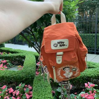Orange Betty Boop Backpack