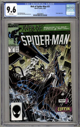 Web Of Spider - Man 31 Cgc 9.  6 Nm,  White Pages Kraven Appearace Mike Zeck Art