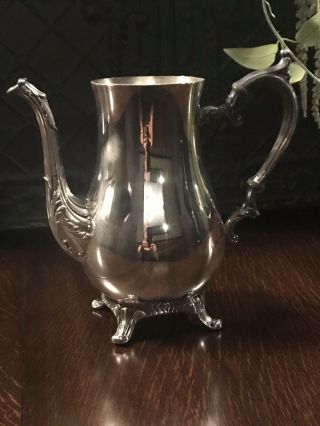 Vintage Wm A Rogers Sterling Silver Plate Tea Pot 800