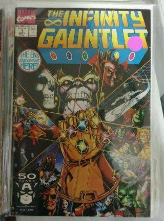Infinity Gauntlet 1 Thanos Avengers Jim Starlin Silver Surfer Warlock Endgame