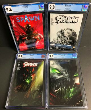 Spawn 289 - 292 (image 2018) All 4 Are Cgc 9.  8 Nm,  /mt Variants W/ 1 Virgin Cover