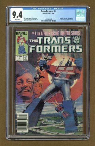 Transformers (marvel) 1st Printing 1 1984 Cgc 9.  4 1497468027