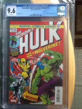 Incredible Hulk: Facsimile Edition 181 Cgc 9.  6