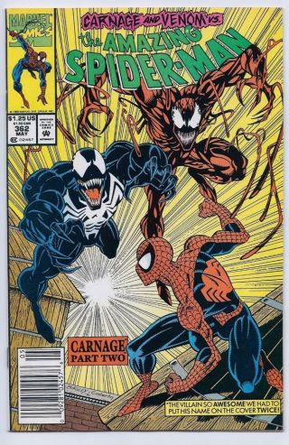 Spiderman 362 Nm 2nd Full Carnage Newsstand Htf Skuc24969 25 Off