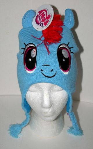 Rare My Little Pony Brony Winter Knit Hat Cap Tags Osfm Med/large 2014 Nos