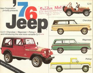 1976 Jeep Cj - 5 Cj - 7 Cherokee Wagoneer Pickup Auto Show Edition 20 - Page Brochure