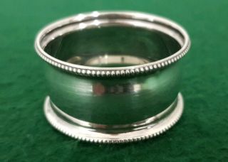 Antique Hallmarked 1915 Cb Thomas & Co Solid Sterling Silver Napkin Ring