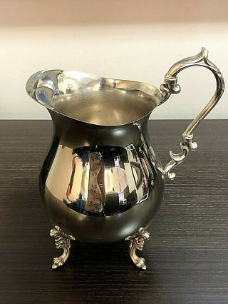 Vintage Silver Plated Water Pitcher By English Silver Mfg.  Corp Made In Usa