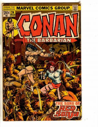 Conan The Barbarian 24 Fn Marvel Comic Book Kull King Sword & Sorcery Jg1