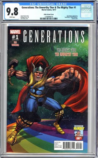 Generations: The Unworthy Thor And The Mighty Thor Jack Kirby Cover Cgc 9.  8