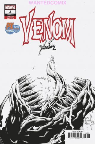 Sdcc 2018 Venom 3 Px Exclusive Sketch Variant Cover Donny Cates Comic Book 1