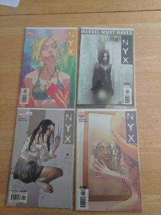 Nyx 1,  2,  4,  5,  6,  7,  Marvel Must Have (1 - 3) Near Complete Run
