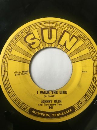 Rockabilly 45/ Johnny Cash " I Walk The Line " Hear