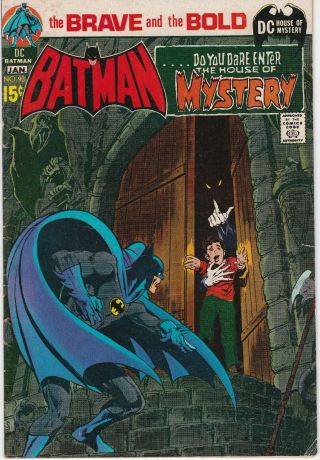 Brave And The Bold 93 Bronze Age Dc Comic Batman House Of Mystery Neal Adams