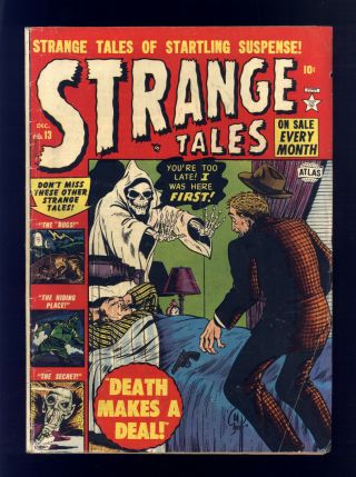 Strange Tales 13 Vg,  Everett,  " Death " Cover & Story Appearance,  " The Bugs "