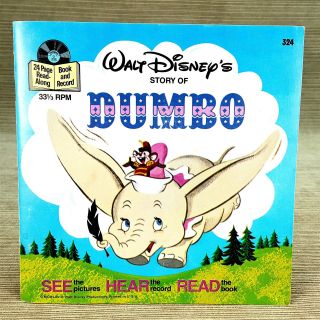 Disneyland Record & Read Along Book 33rpm Vintage 1968 Story Of Dumbo