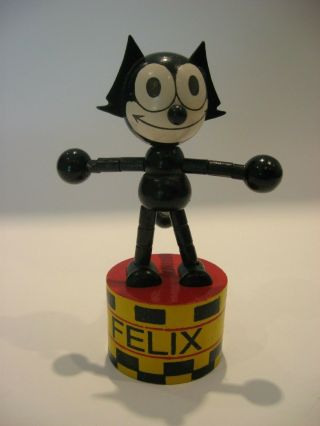 Vintage Felix The Cat Push Button Pop Up Puppet Toy Ftcp Inc Cartoon Figure