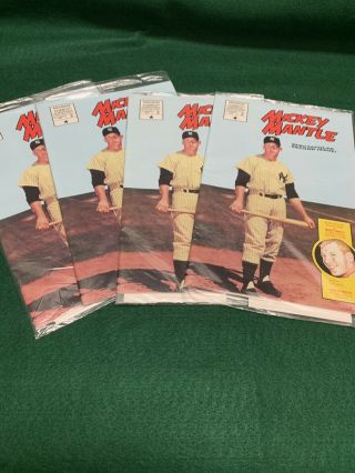 4 Mickey Mantle Second Issue 1992 W/ 2 Baseball Postcards