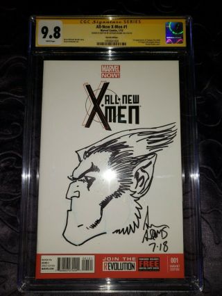 All - X - Men 1 Cgc 9.  8 Ss - Sketch By Arthur 