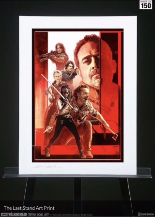 Sideshow Brian Rood The Last Stand The Walking Dead Fine Art Print Unframed