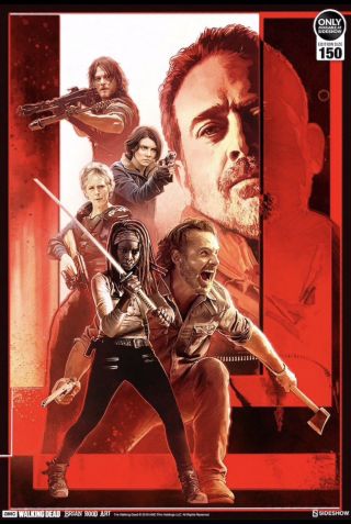 Sideshow Brian Rood THE LAST STAND The Walking Dead FINE ART PRINT Unframed 5