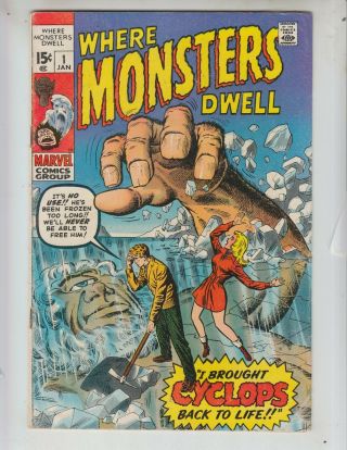 Where Monsters Dwell 1 F (6.  0) 1/70 Kirby/ditko Pre - Superhero Monster Stories