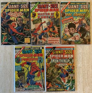 Giant - Size Spider - Man 1 2 3 4 5 | 1974 - 1975 | Punisher,  Dracula | Lower Grade