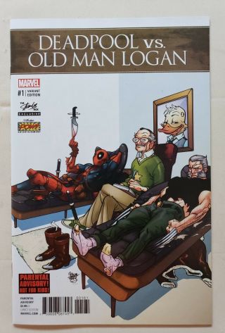 Deadpool Vs Old Man Logan 1 Stan Lee Box Variant Marvel Legacy Avengers Nm - Mt