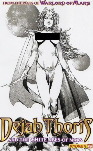 Dejah Thoris And The White Apes Of Mars 1 1/15 Peterson Risque Sketch Variant