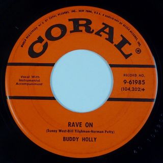 Buddy Holly: Rave On / Take Your Time Us Coral,  9 - 61985 Rockabilly 45