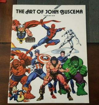 The Art Of John Buscema Volume One 1978 Marvel Comics Artist Hulk Conan Thor