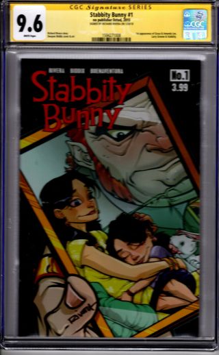 Stabbity Bunny 1 Frame Variant Cover Cgc Ss 9.  6 Sig By Richard Rivera