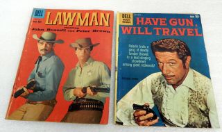 Dell Western Tv Show Comic Books Lawman 1958 Have Gun,  Will Travel 1960
