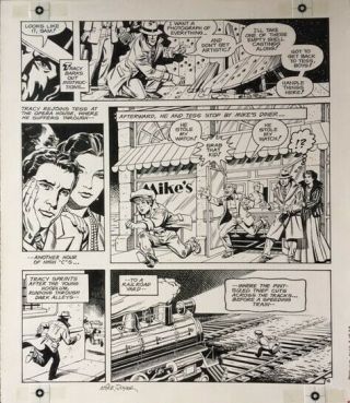 Dick Tracy Book One " Big Boy Turns Up The Heat " Pg 4 Mike Royer Large Art 1990