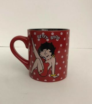 Betty Boop Red/white Polka Dot Cup Mug Black Inside 2009 King Features Syn.