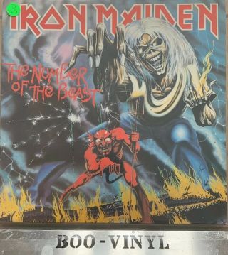 Iron Maiden - The Number Of The Beast Vinyl 1982 Emi Emc3400 Vg,  Con