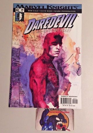 Daredevil 24 (404) (nov 2001,  Marvel Comics) Signed By Artist David Mack