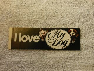 Sticker Vintage I Love My Dog
