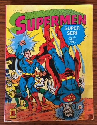 Rare Superman Digest Comic Book From Turkey Turkish Supermen 1970s 1980s Bizarro