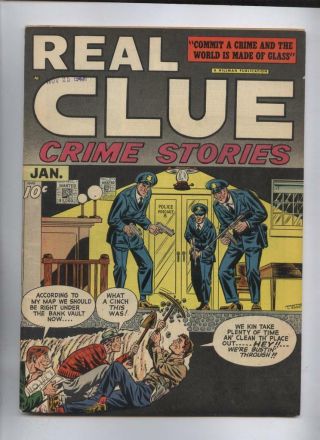 Real Clue Crime Stories V2 11 - 1/48 Pre Code Comic Worlds Dumbest Bank Robbers