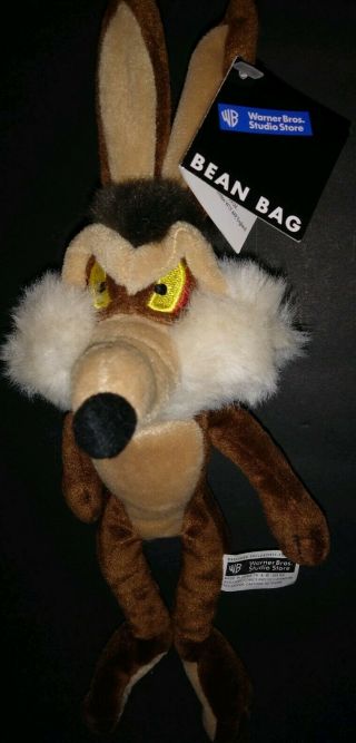 1998 Warner Bros.  Store Wile E.  Coyote 13 " Looney Tunes Hb Bean Bag Plush W Tag