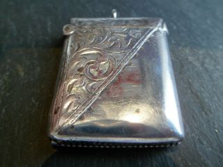 Antique 117 Year Old Fully Hallmarked Solid Silver Vesta Case