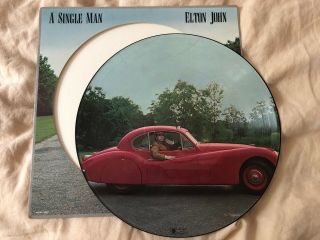Orig Vintage Elton John Album Picture Disc Record Lp A Single Man 1978