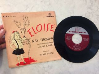 Rare Vintage 1956 Eloise 45 Rpm Record Sleeve Kay Thompson Archie Bleyer Ccs 3