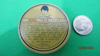 3 Vintage Medicine sample Tins,  2 Vicks and one Rectal Medicone Collectible tins 4