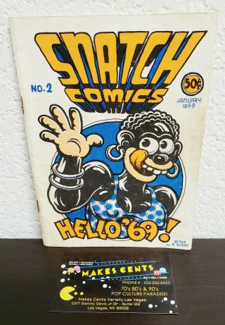 1969 Snatch Comics 2 - 4th Printing - R.  Crumb,  S.  Clay Wilson Comic Book Cult