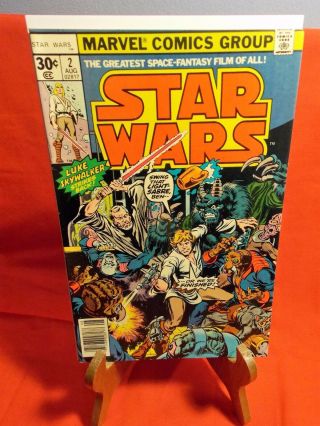 Star Wars 2 " Six Against The Galaxy " Aug 1977 1st Print 30 Cent Marvel 9.  0