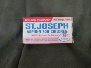 Vintage Box St.  Joseph Aspirin For Children - Bottle